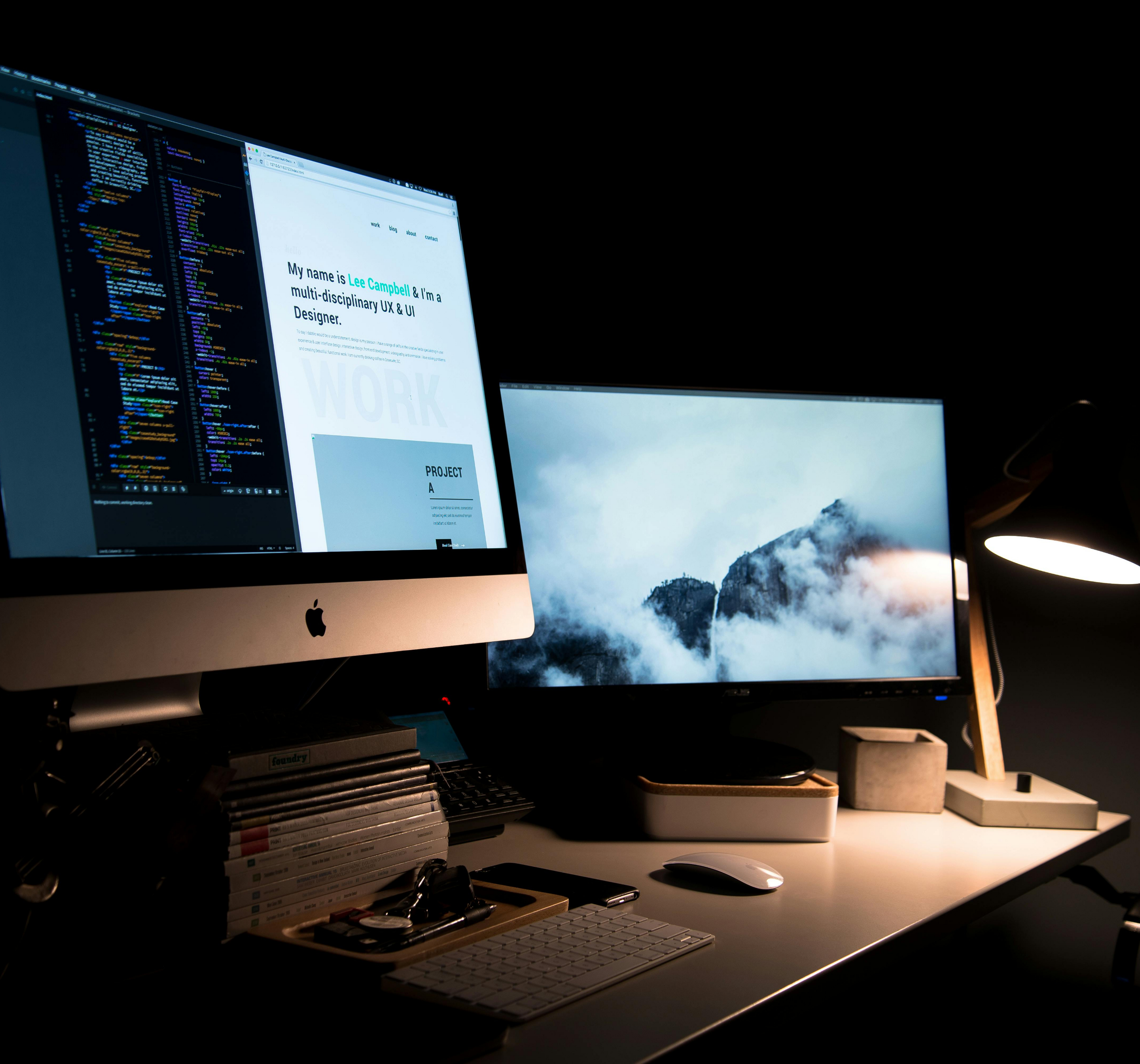 A home study desk with a computer set up for learning
