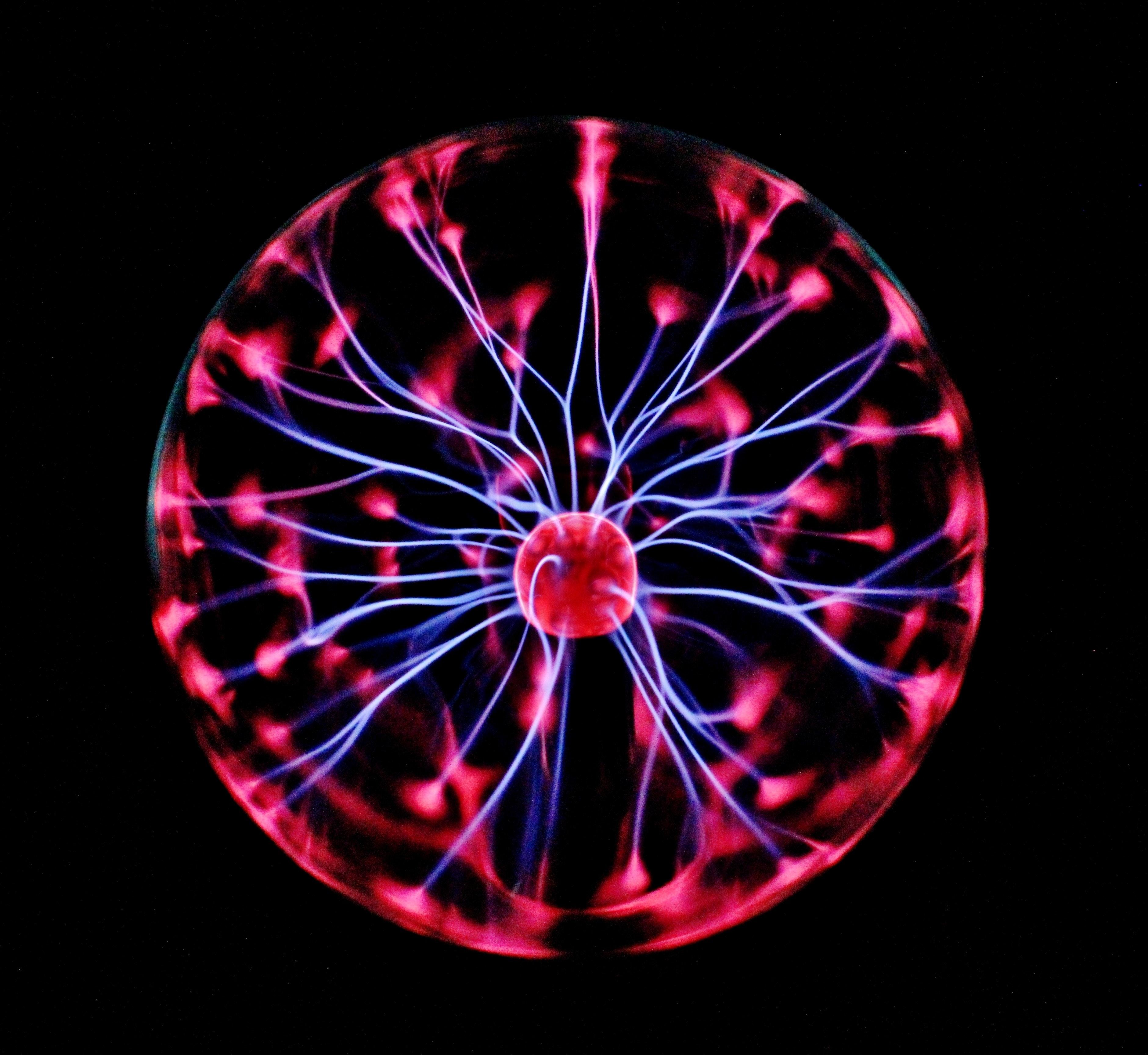 A glowing plasma ball