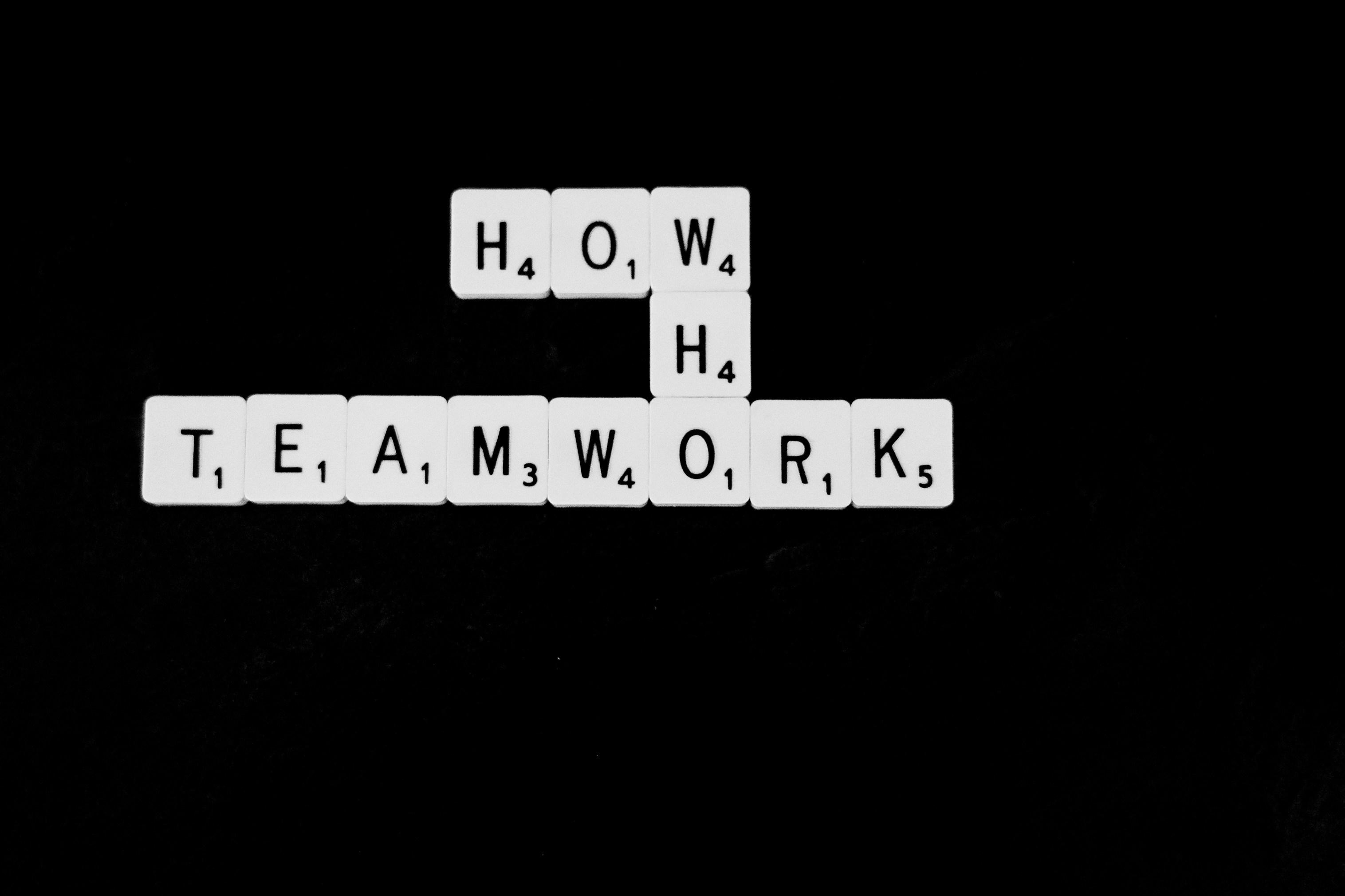 Wooden letter tiles spelling out words